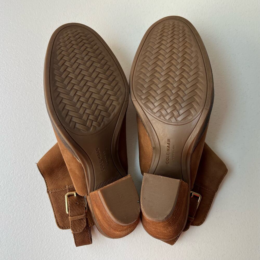 Cole Haan Pippa Slingback Booties Women's Size 8 Brown Leather Boho Quiet Luxury - Picture 10 of 14